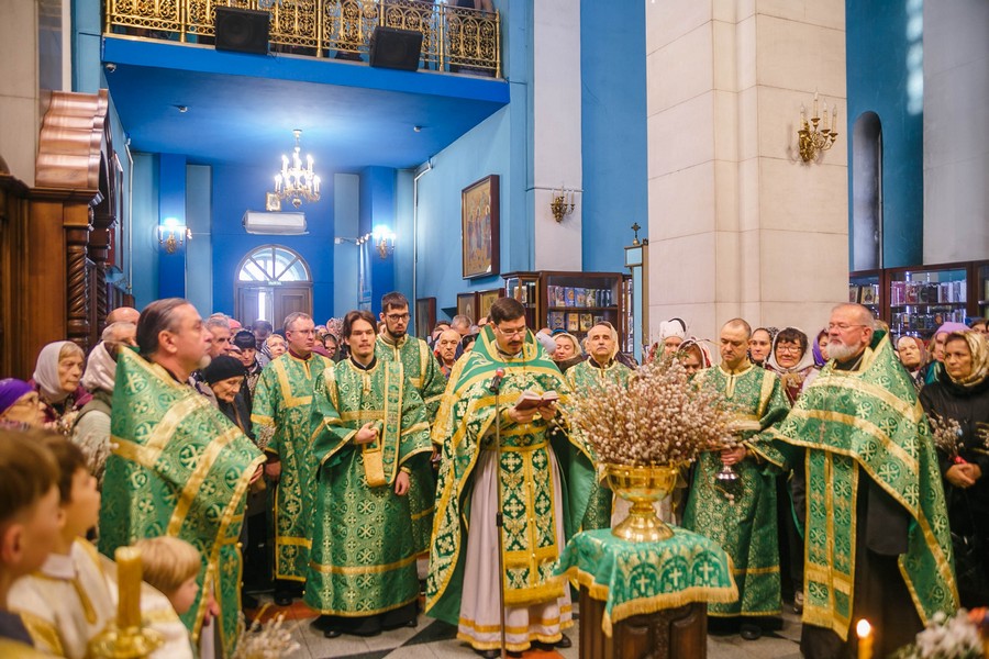 Праздник Входа Господня в Иерусалим в Градо-Хабаровском соборе Успения Божией Матери